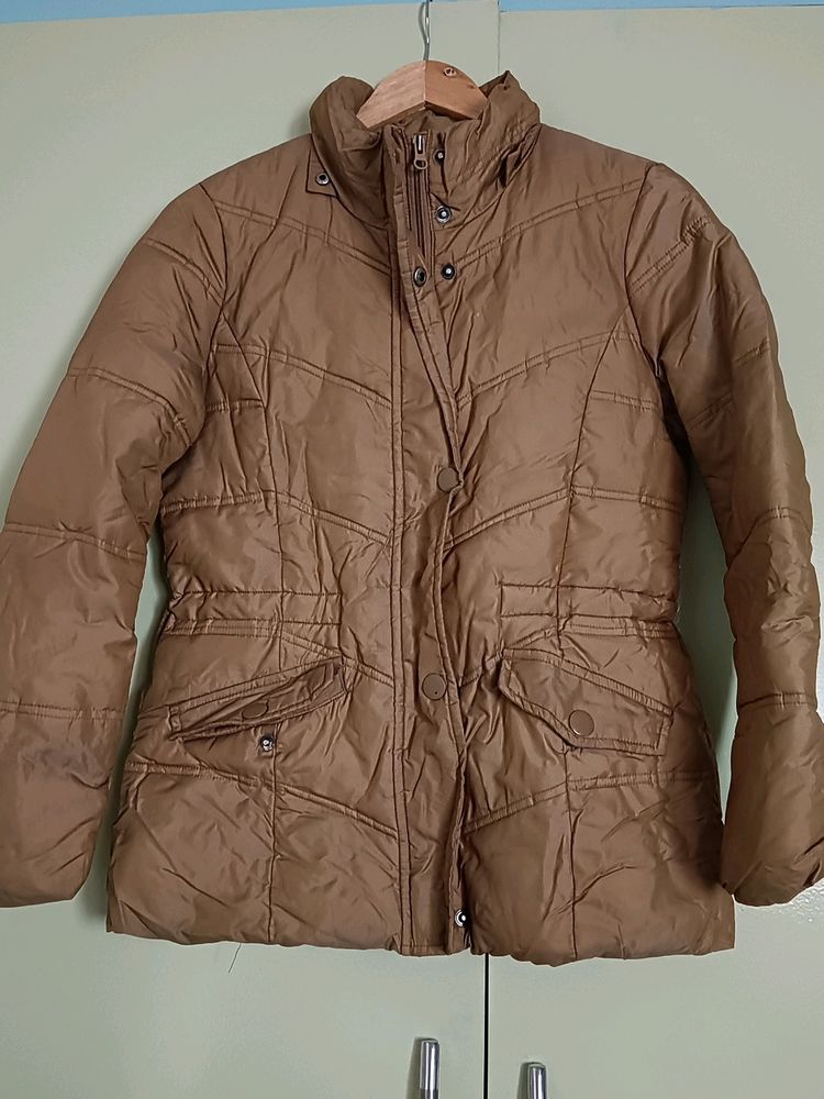 Nude Color Winter Jacket For Girls 40&#34; Chest