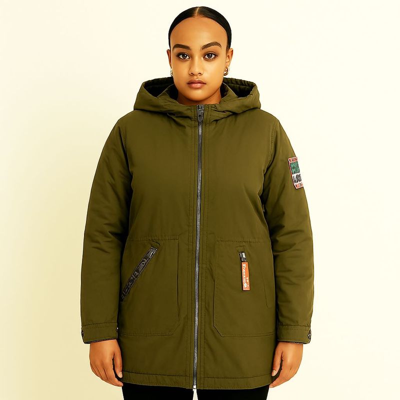 Olive Green Hooded Jacket