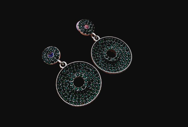 Emerald Green Dangle Earrings