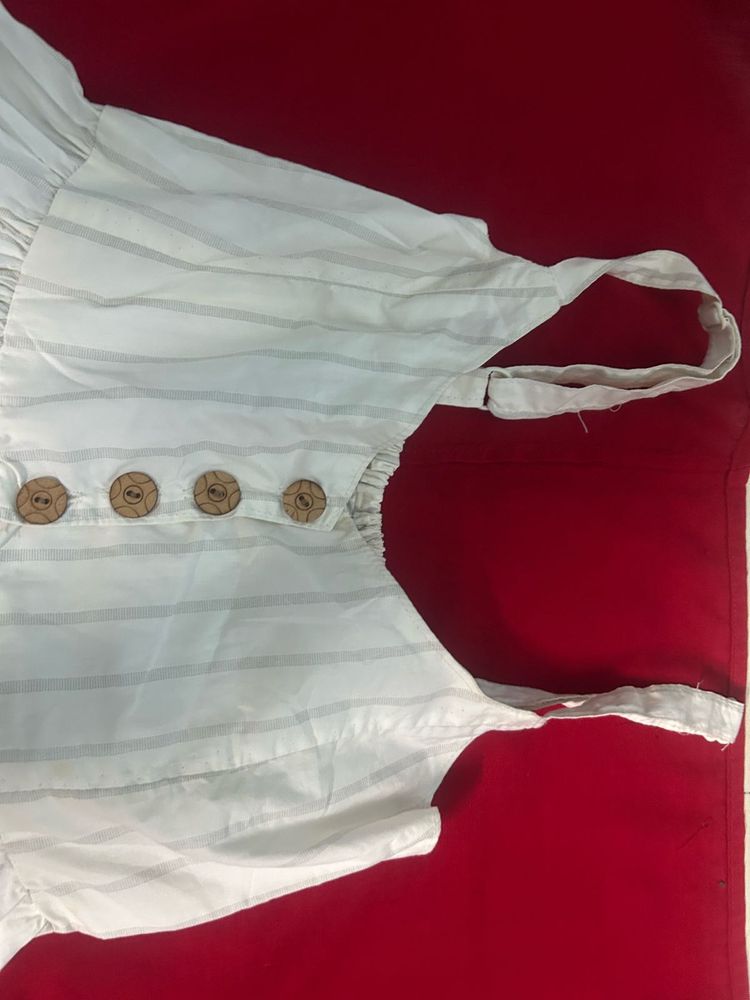 Striped Sundress with Buttons