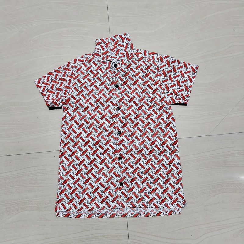 BURBERRY Boys Desmond Monogram Print Shirt Size 8y