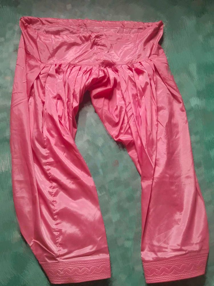 New Pink Satin Salwar Only 1 Time Used