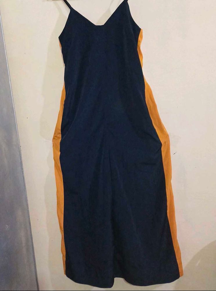 flawless black and mustard jumpsuit