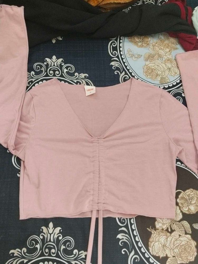 Long Sleeves Crop Top