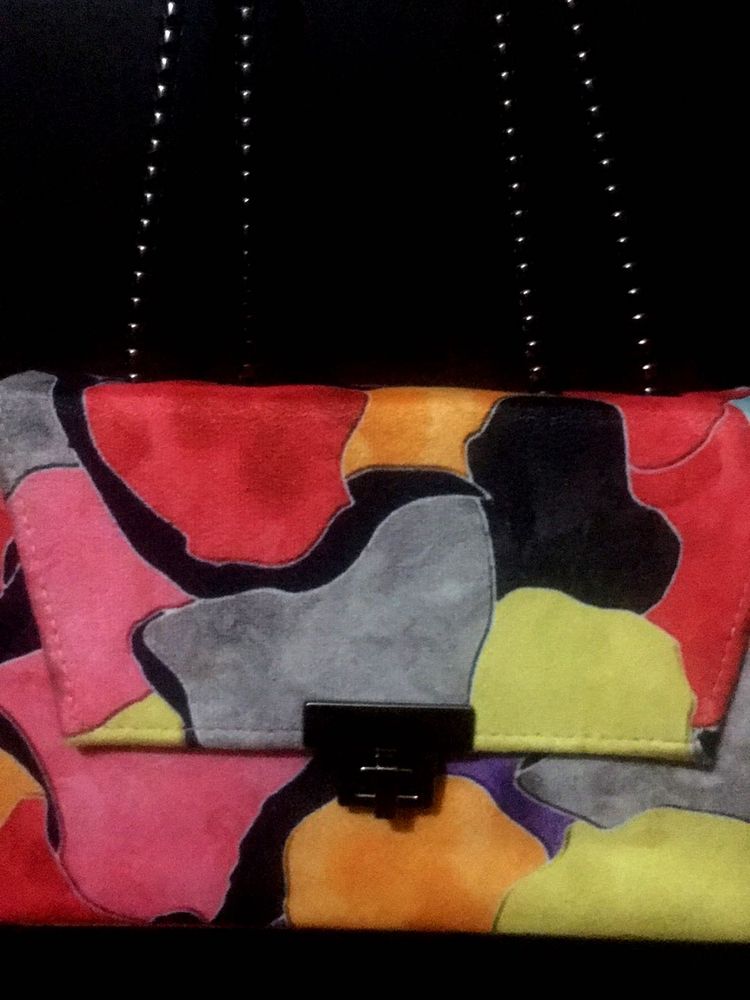 Abstract Colorblock Clutch