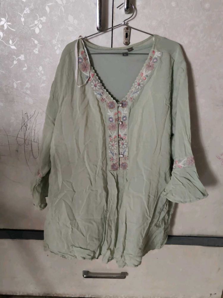 Embroidered Detail Top