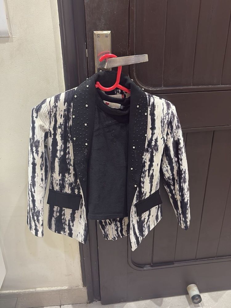 Stylish Girls&#39; Blazer &amp; Top Set