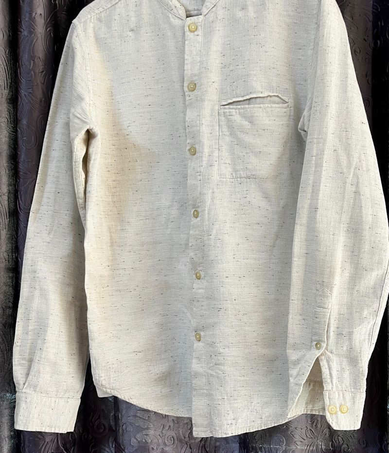 Casual Band Collar Shirt