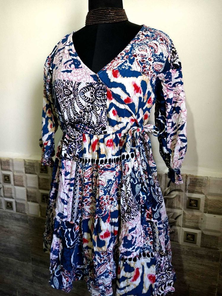 M/L Chest 36 -38 inches Boho Print Dress Size