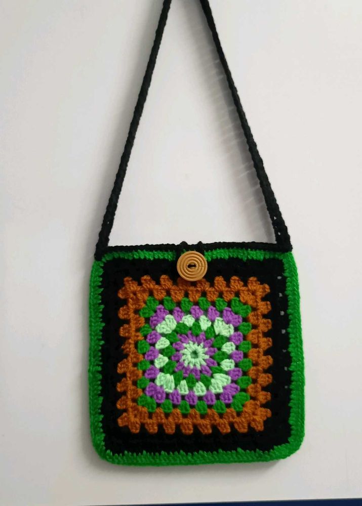 Crochet 🧶 Granny Square Sling Bag