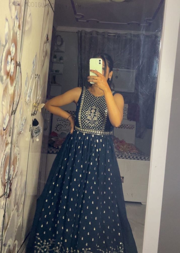 Dark Sea Green Anarkali Dress