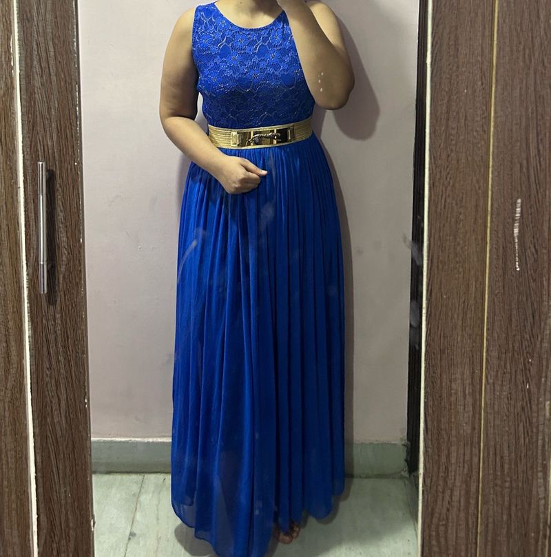 Elegant Blue Party Dress