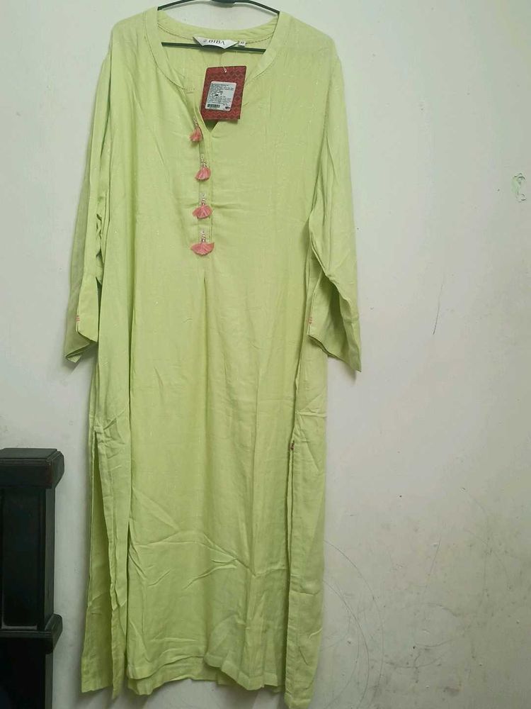 New Biba Lime Green Kurta Size 42