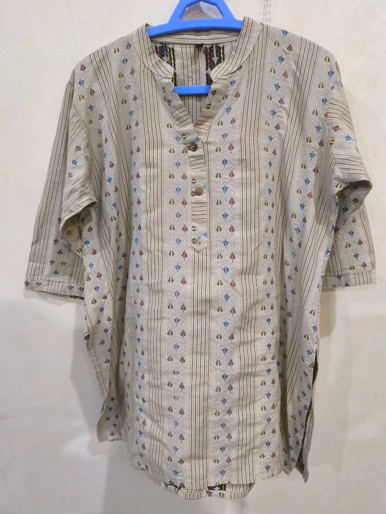 Khaki shirt kurti