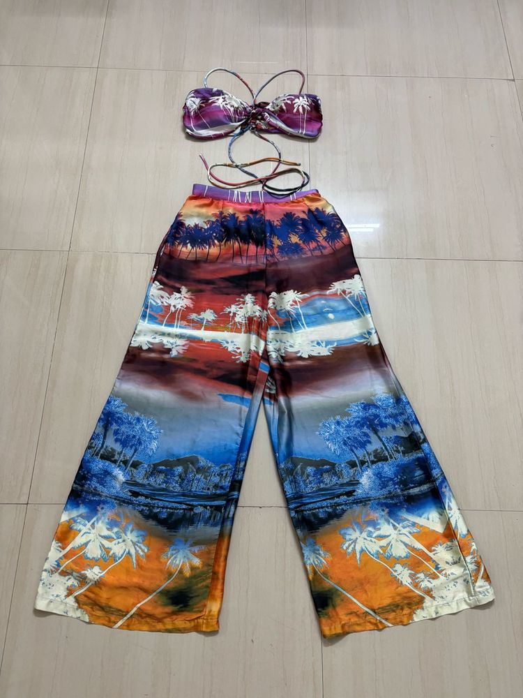 Tropical Print Two-Piece Set