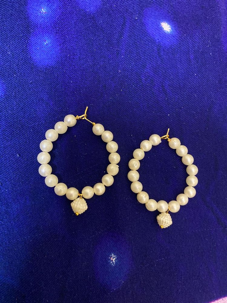 Pearl Hoop Earrings