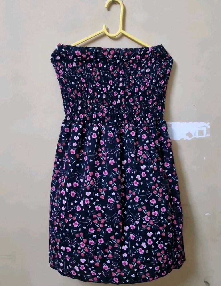 Floral Tube Mini Dress