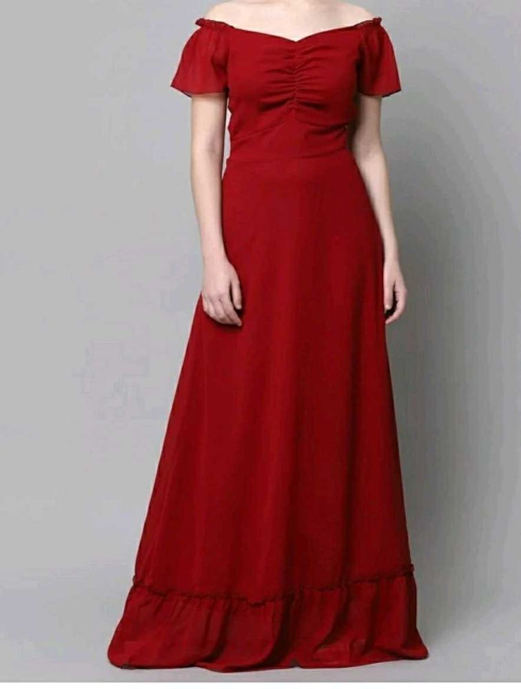 Elegant Red Maxi Dress