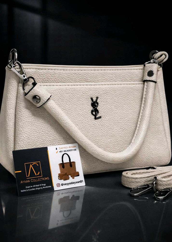 YSL Style Cream Crossbody Bag