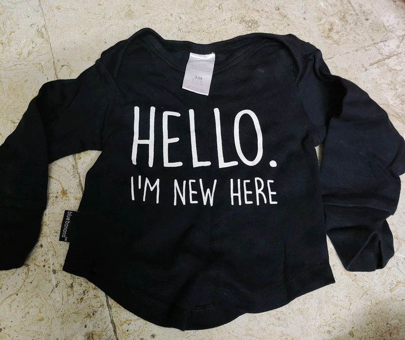 New born baby brand black full sleeves tshir