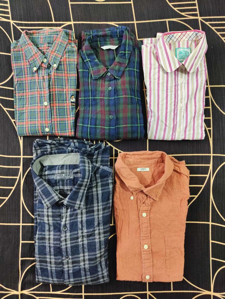 Men 5 Branded Shirts Combo