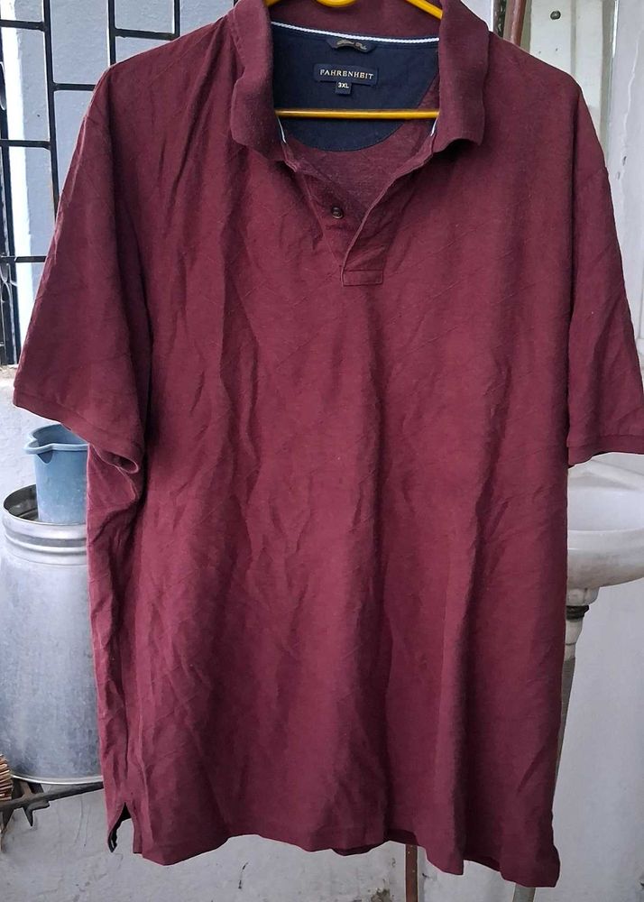 Fahrenheit Burgundy Polo Shirt