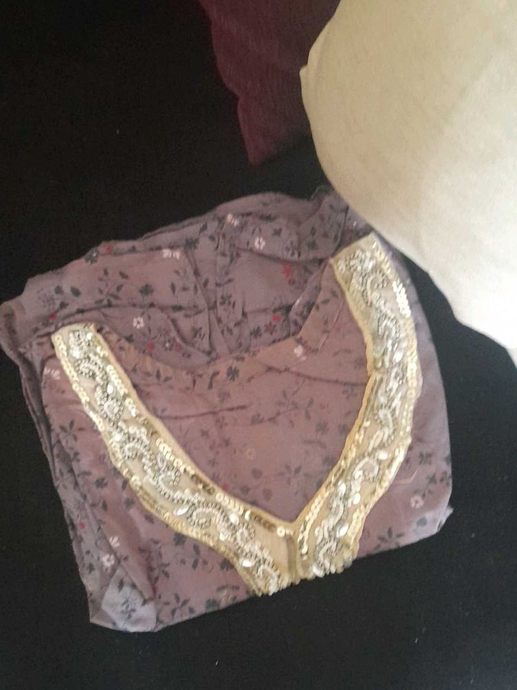 Glittery Full Sleeves Kurta 100% Cotton