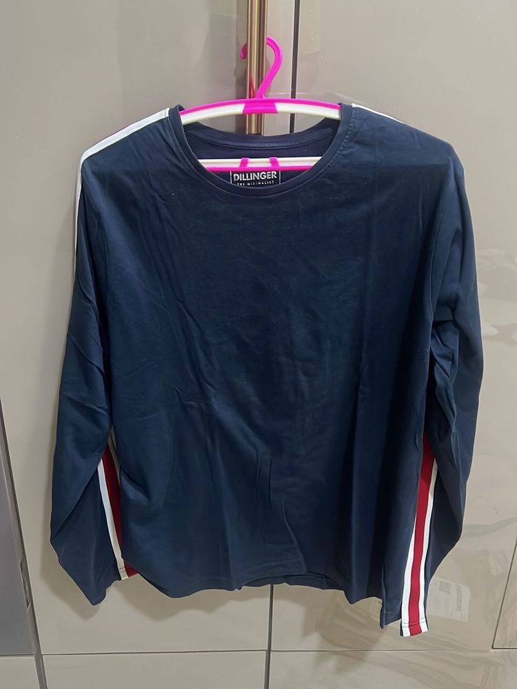 Navy Blue Striped T-Shirt