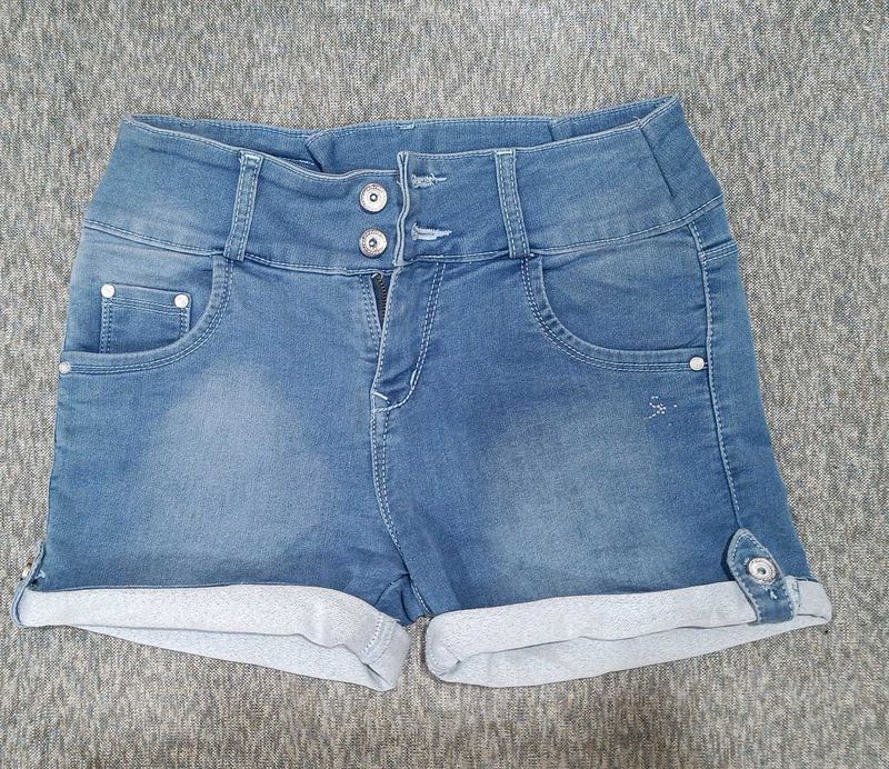 Blue Denim Shorts