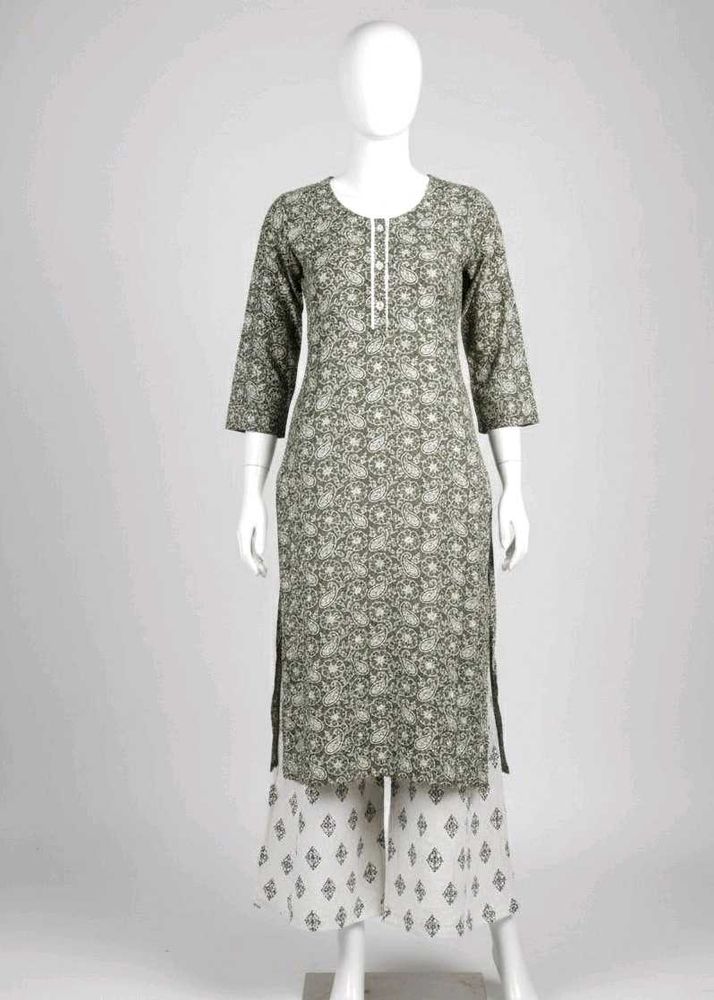 Elegant Floral Print Kurta Set