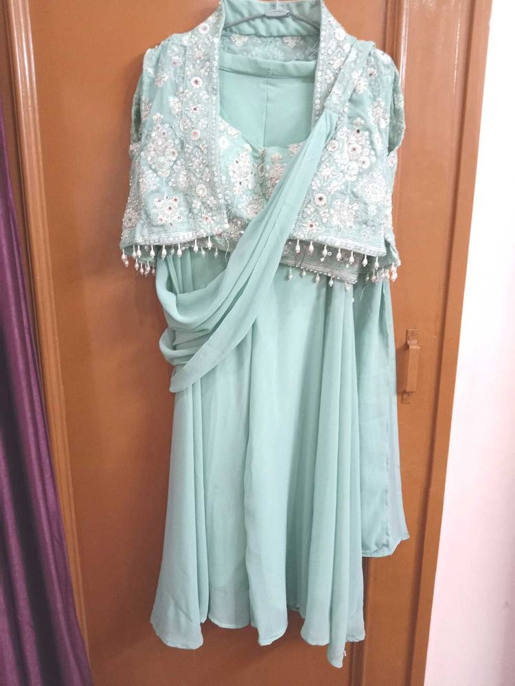Party Wear Saree Look Dress