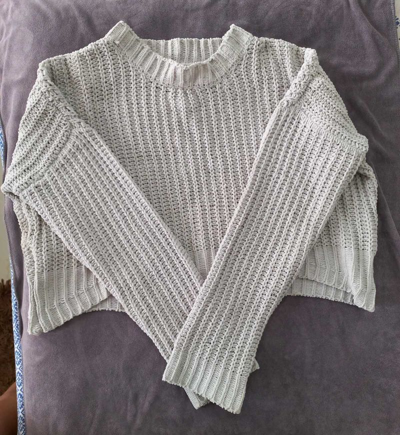 Cropped Knit Sweater