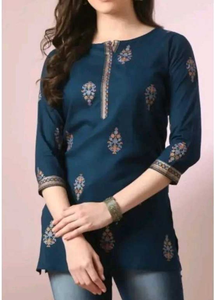 Elegant Blue Printed Kurta