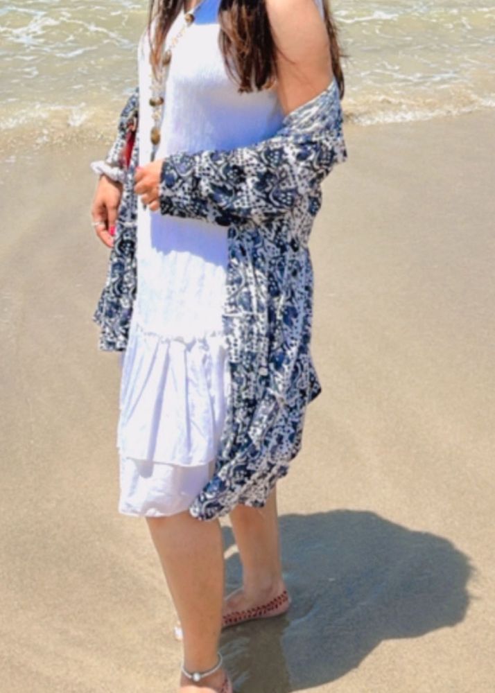 Flowy White Summer Dress