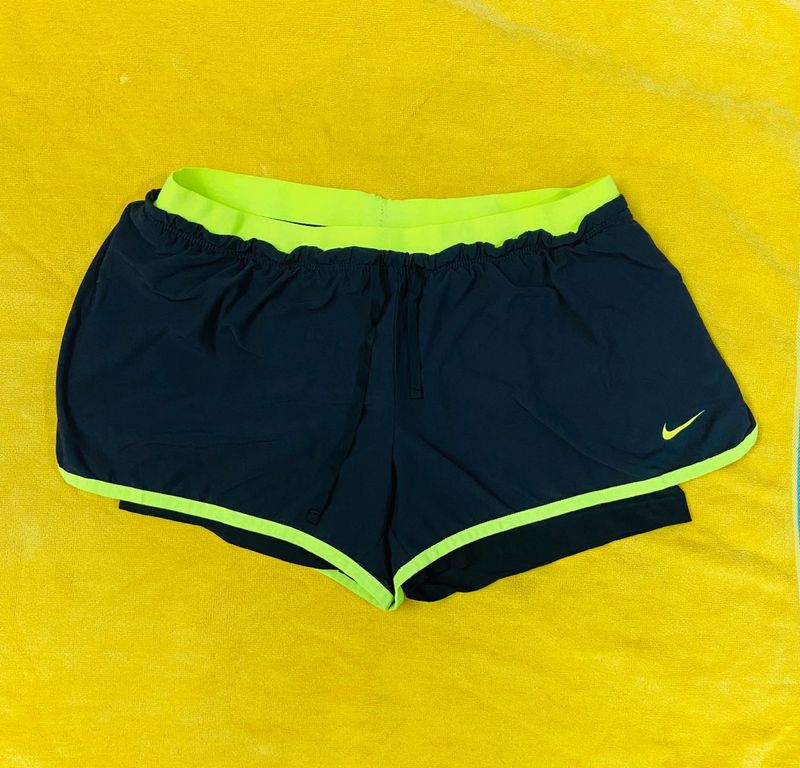 Nike Running Shorts Black Neon