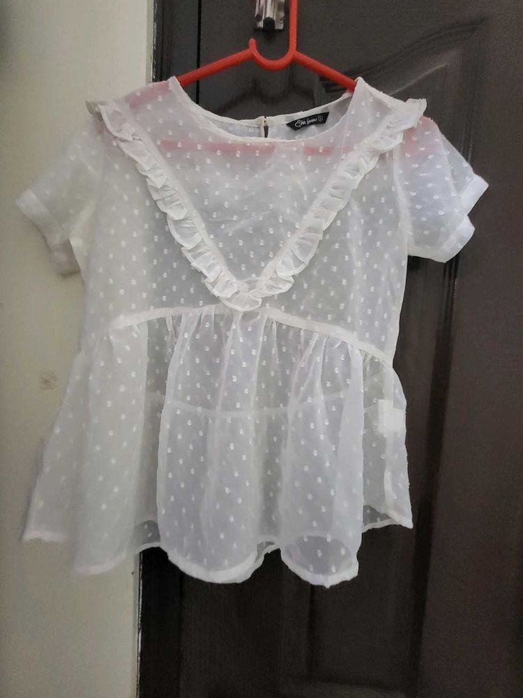 White Sheer Top