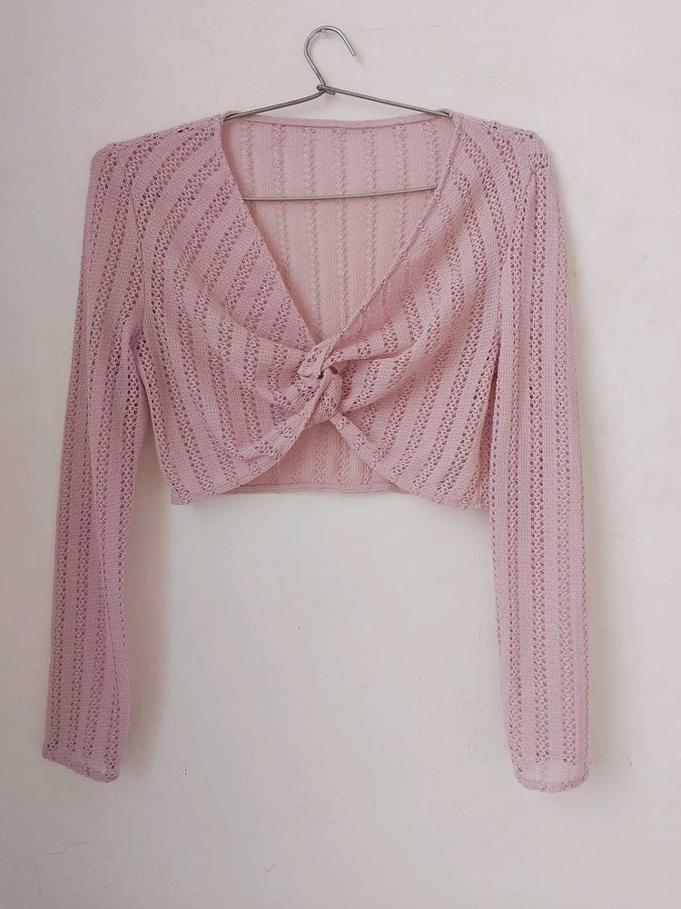 Crochet Pink Top.