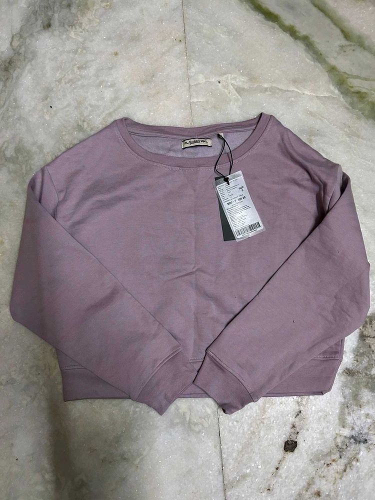 Mauve Cropped Sweatshirt