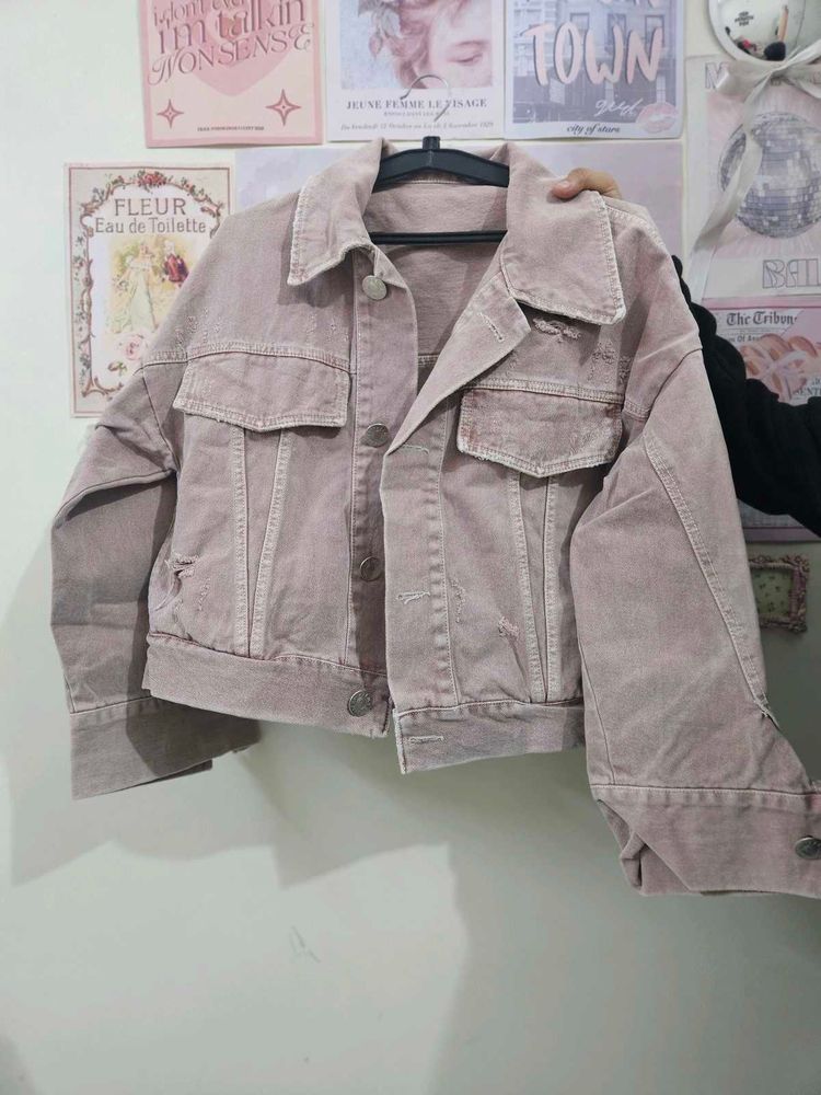 Pink Denim Jacket
