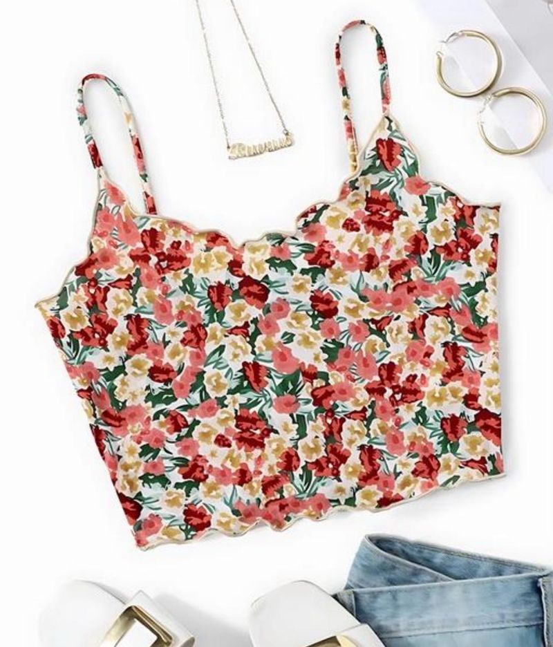 Floral Crop Top | Worn Once | Perfect Condition 🌸