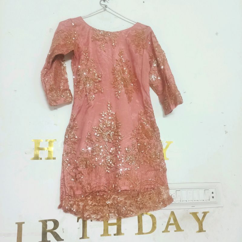 Partywear Designer Net Kurti