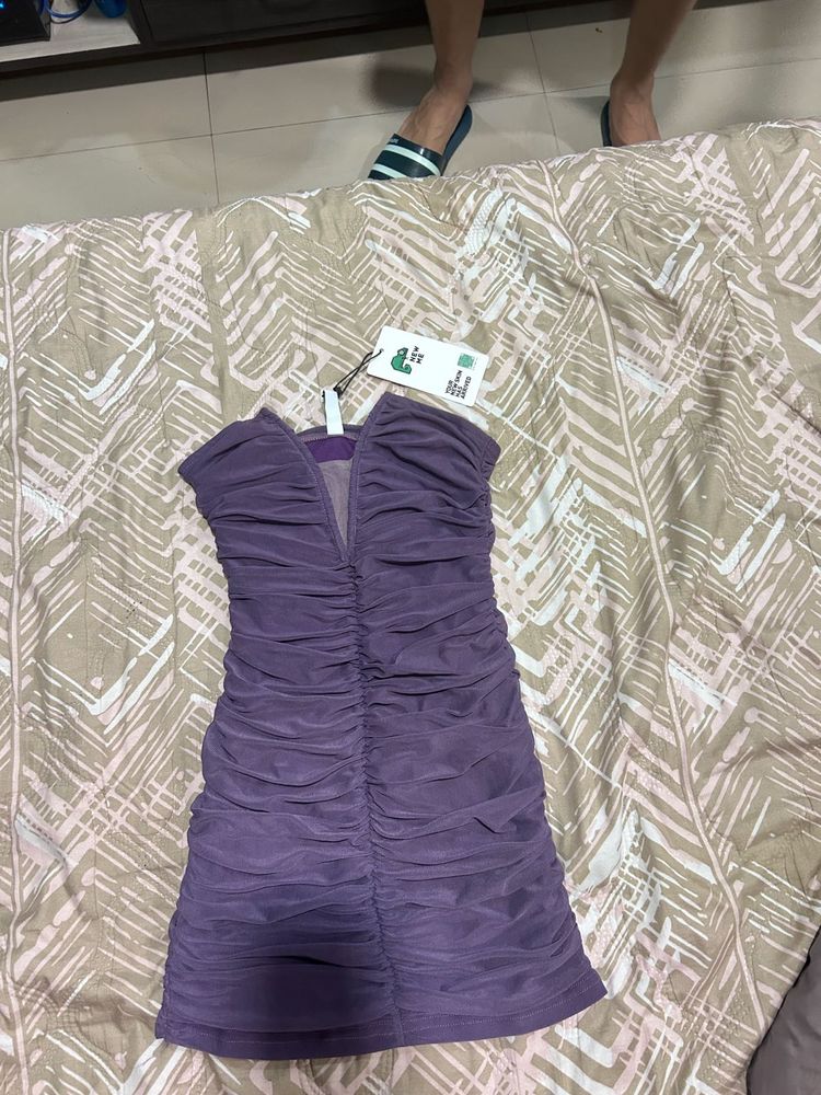 Purple Bodycon Mini Dress