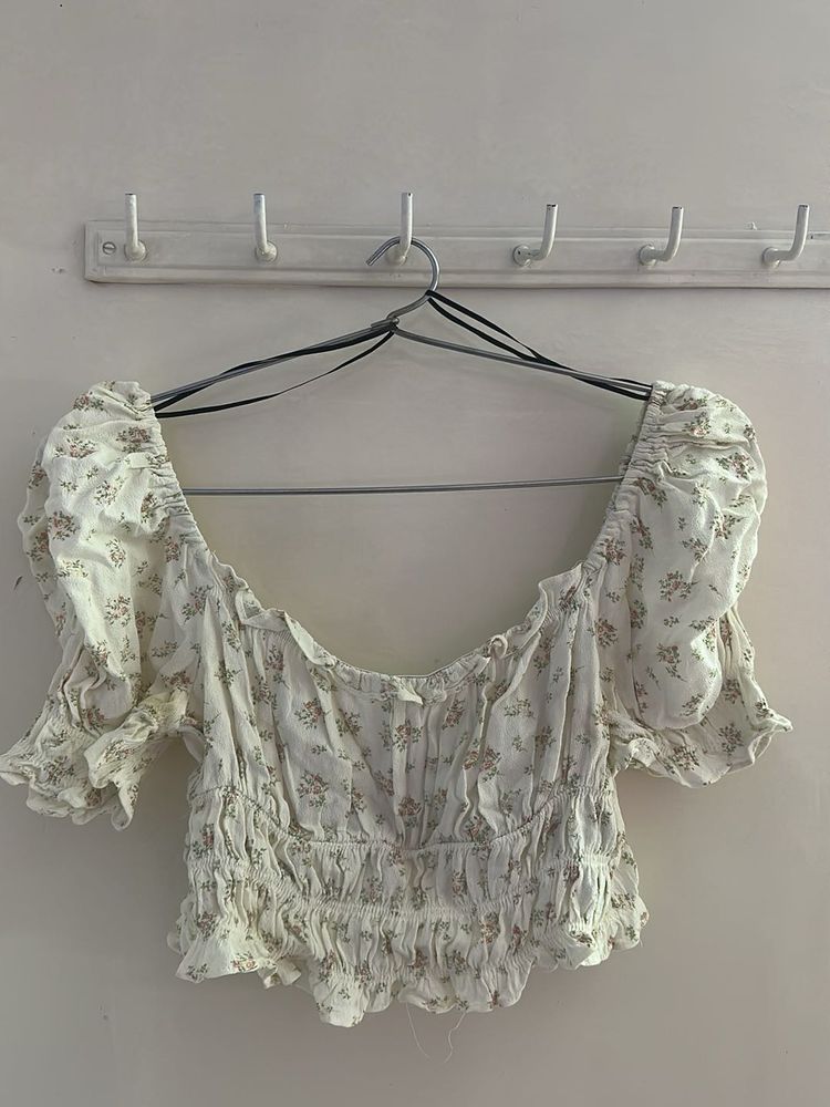 Floral Print Crop Top