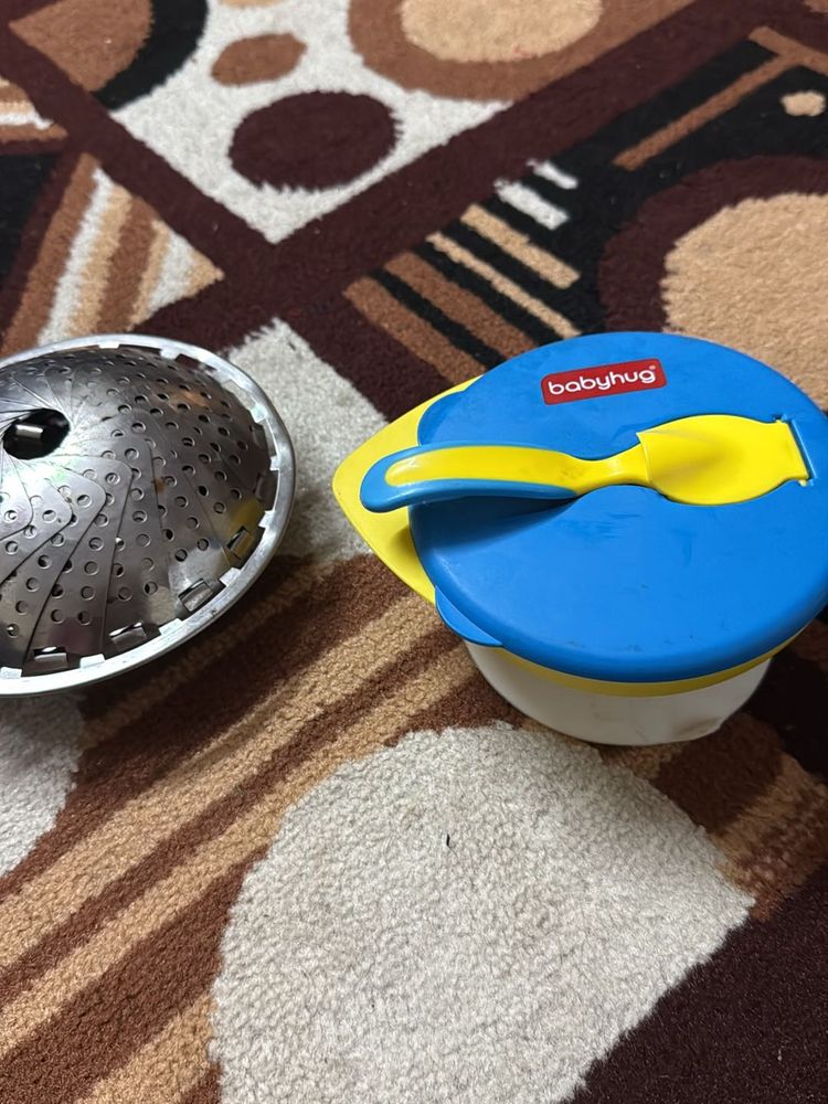 Baby Feeding Bowl Set With Spoon And Steemer