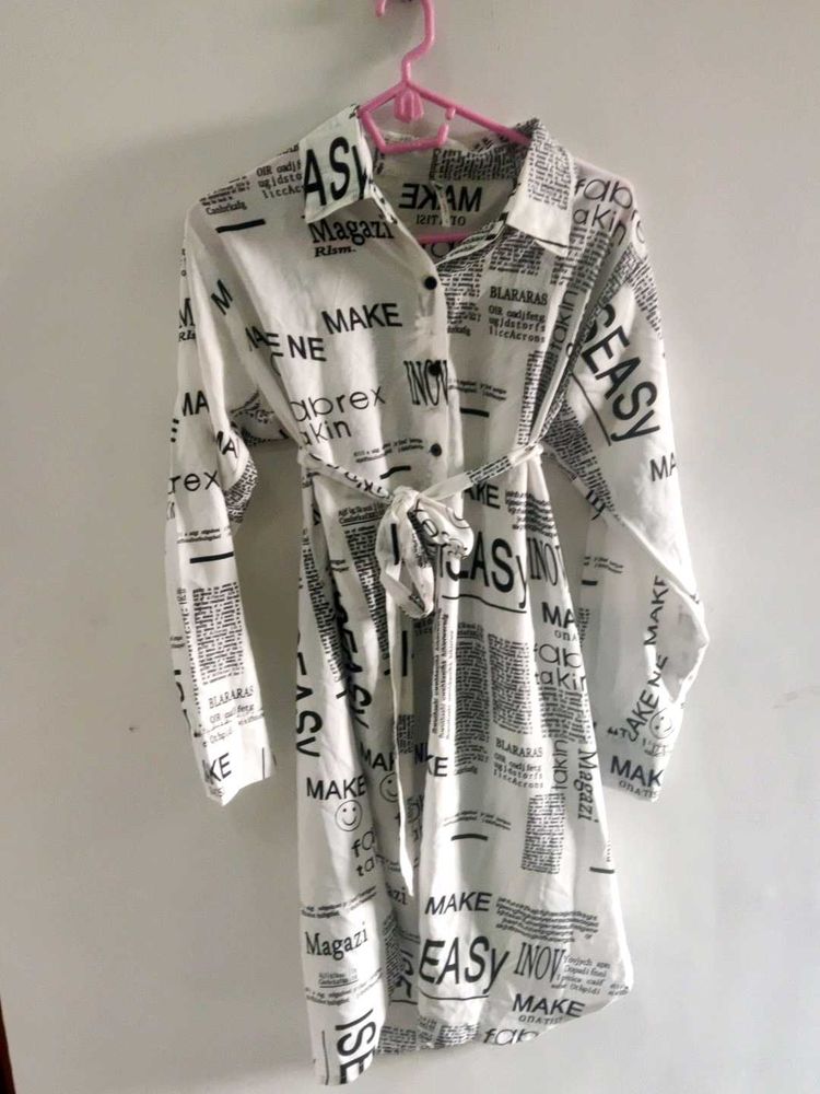 Printed Shirt Dress