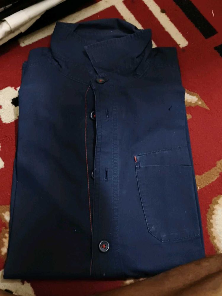 Navy Blue Casual Shirt