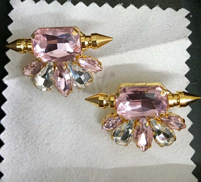 Pink Gemstone Earrings