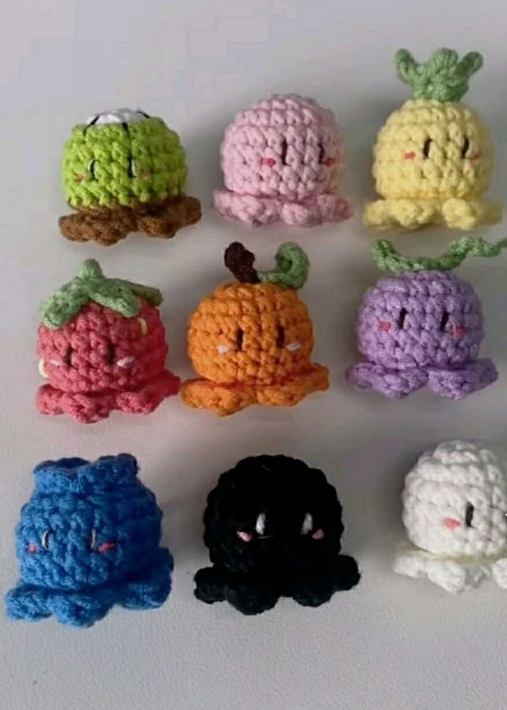 Mini Fruity Octopus  Keychain