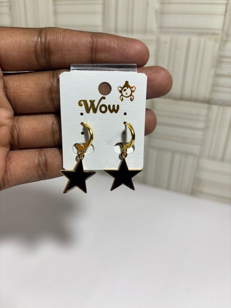 Black Star Dangle Earrings Buy 1 Get 3