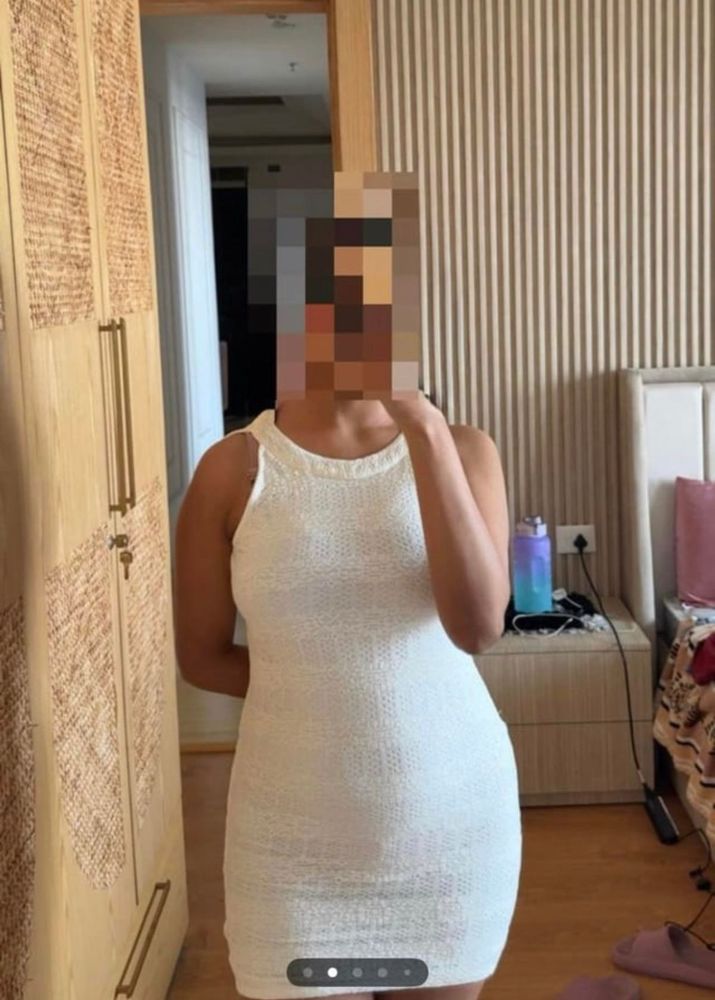 White Sleeveless Bodycon Dress